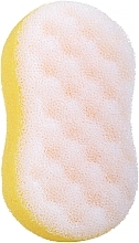 Парфумерія, косметика Губка для тіла масажна "Motyl", жовта - Sanel