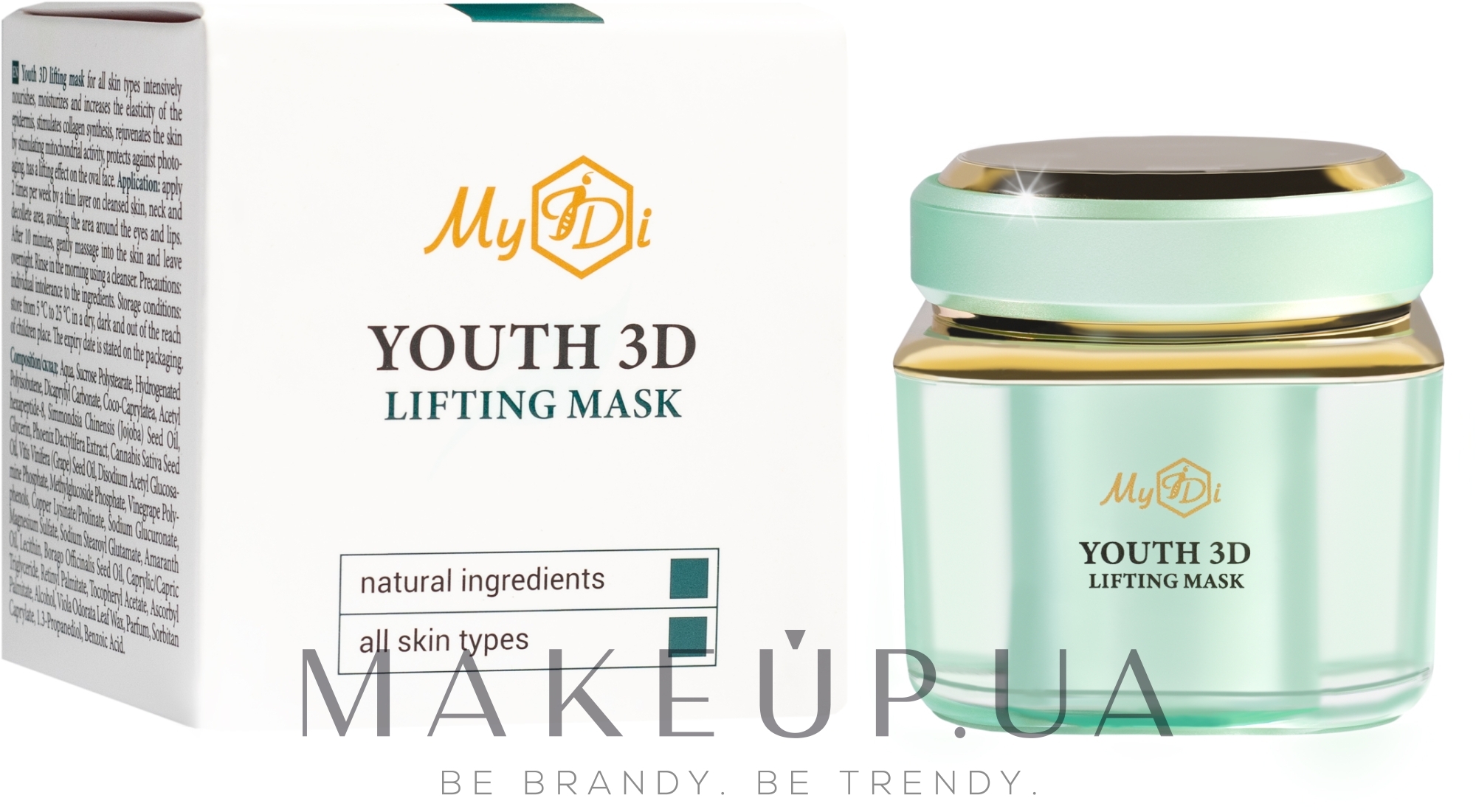 Омолоджувальна 3D-ліфтинг-маска для обличчя - MyIDi Youth 3D Lifting Mask — фото 50ml