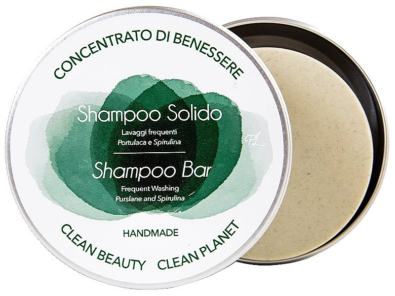 Твердий шампунь з портулаком і спіруліною - Biocosme Bio Solid Shampoo Bar — фото N1