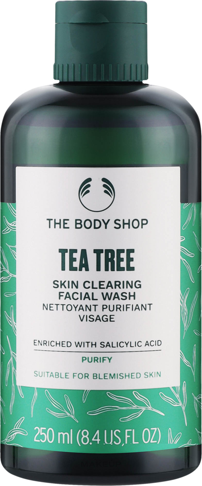 Гель для вмивання обличчя "Чайне дерево" - The Body Shop Tea Tree Skin Clearing Facial Wash 91% Natural Origin — фото 250ml