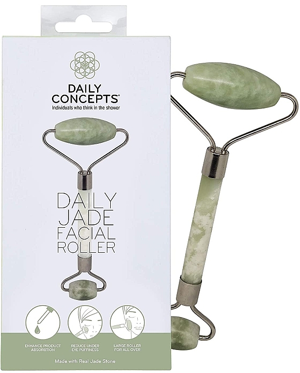 Ролер для масажу обличчя, нефрит - Daily Concepts Daily Jade Facial Roller — фото N1