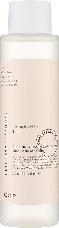 УЦЕНКА Тонер для проблемной кожи - Ottie Blemish Clean Toner * — фото N1