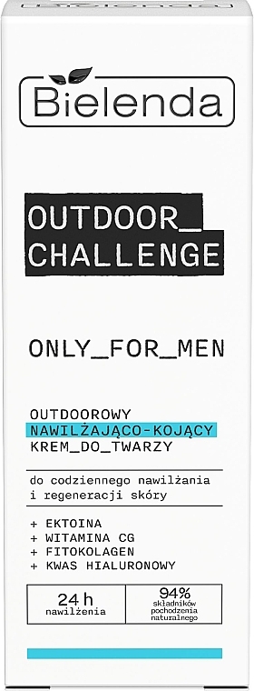 Зволожувальний і заспокійливий крем для обличчя - Bielenda Only For Men Outdoor Challenge Moisturizing And Soothing Face Cream — фото N3