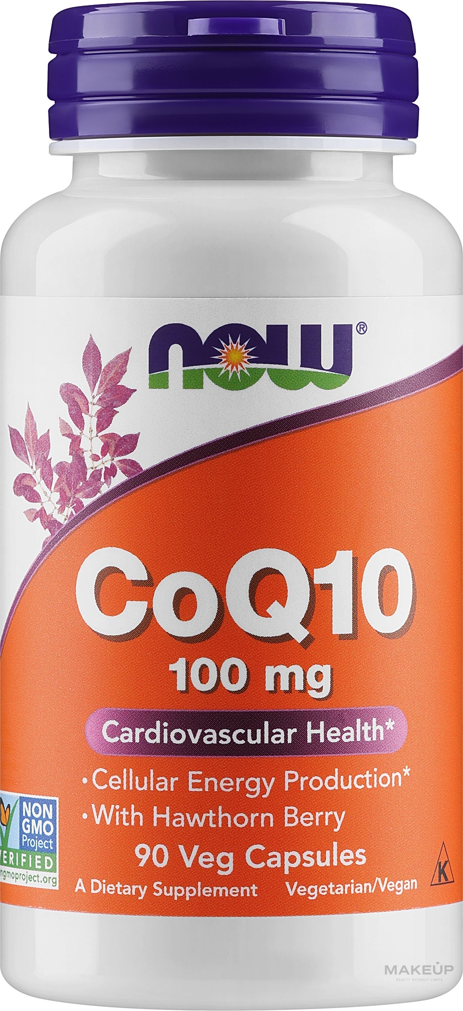 Коензим Q10, 90 капсул - Now Foods CoQ10 with Hawthorn Berry — фото 90шт