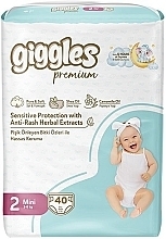 Подгузники Premium 2 Mini, 3-6 кг, 40 шт. - Giggles — фото N1