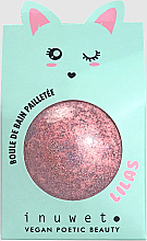 Бомбочка для ванны - Inuwet Bath Bomb Glitter Lilac — фото N1