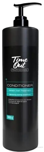 Відновлювальний і зміцнювальний кондиціонер для волосся - Time Out Professional Keratin Hair Conditioner — фото 1000g