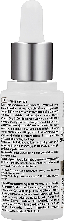 Сыворотка-лифтинг для контура глаз - APIS Professional Lifting Peptide Lifting And Tensing Eye Serum — фото N2