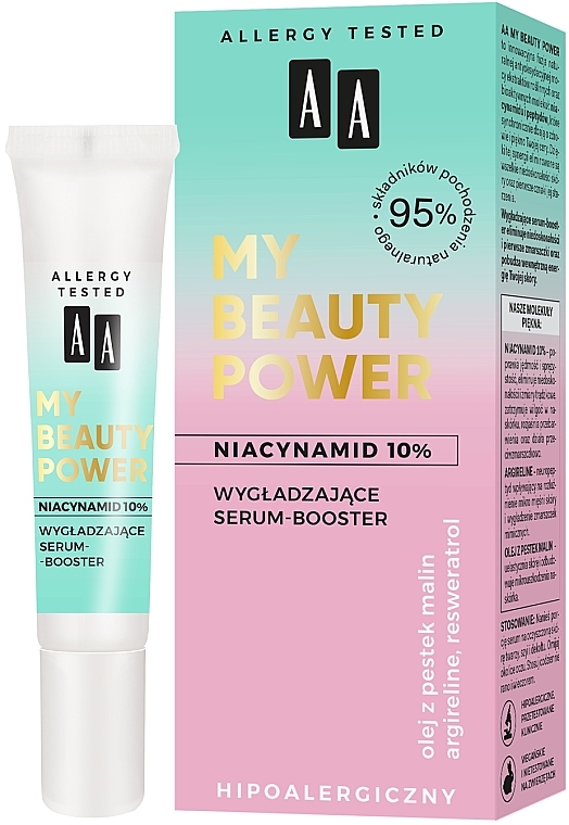 Розгладжувальна сироватка-бустер для обличчя - AA My Beauty Power Niacinamide 10% Smoothing Serum-Booster — фото N1