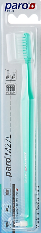Зубна щітка "M27L", зелена - Paro Swiss Isola F — фото N1