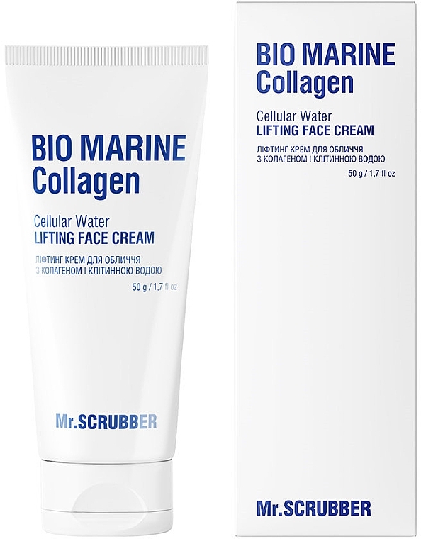 Ліфтинг крем для обличчя з колагеном і клітинною водою - Mr.Scrubber Bio Marine Collagen — фото N1