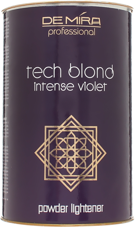 Профессиональная обесцвечивающая пудра с антижелтым эффектом, фиолетовая - DeMira Professional Tech Blond Intense Violet Powder — фото N4