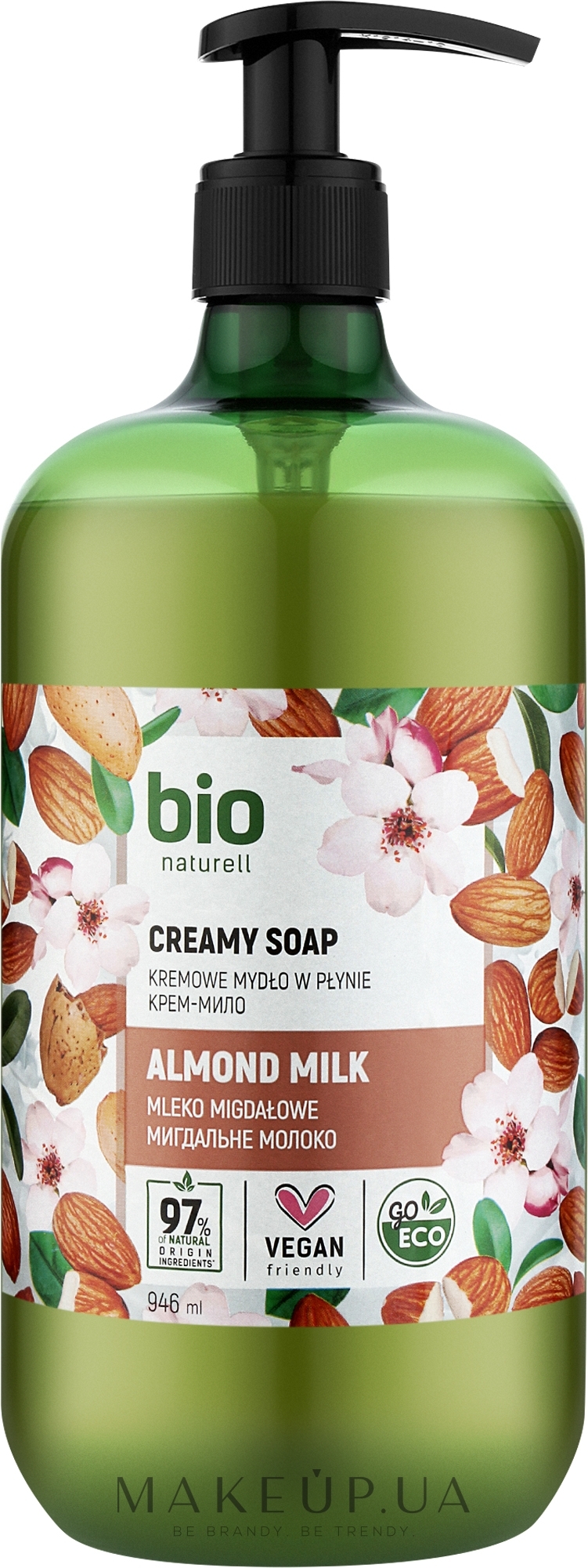 Крем-мыло "Миндальное молоко" с дозатором - Bio Naturell Almond Milk Creamy Soap  — фото 946ml