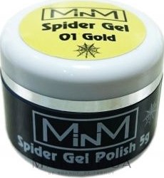 Гель-фарба "Павутинка" для дизайну нігтів - M-in-M Spider — фото 1 Gold