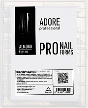 Багаторазові верхні форми для нарощування - Adore Professional Pro Nail Forms Almond — фото N1