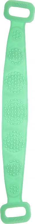 Силіконова щітка-масажер для миття спини, ніг і ступень, зелена - Deni Carte — фото N1
