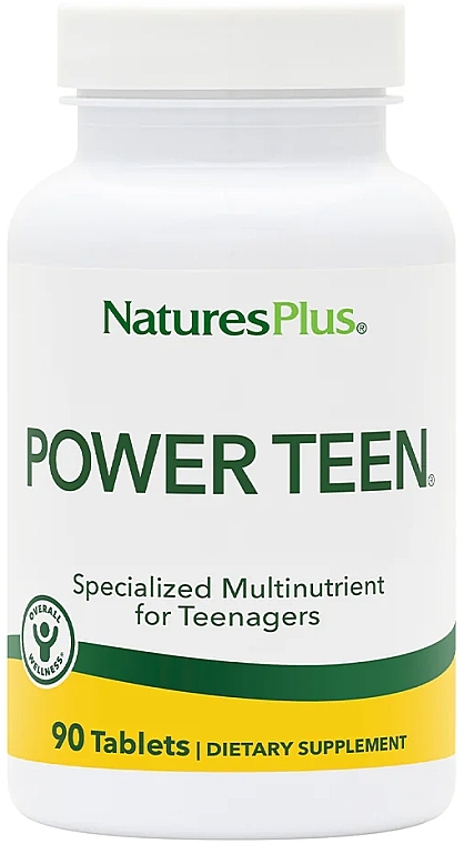 Мультивитамины для подростков - NaturesPlus Power Teen Multivitamin Tablets — фото N1