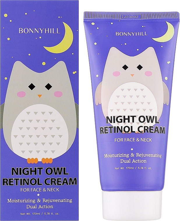 Крем для лица и шеи с ретинолом - Bonnyhill Night Owl Retinol Cream — фото N2
