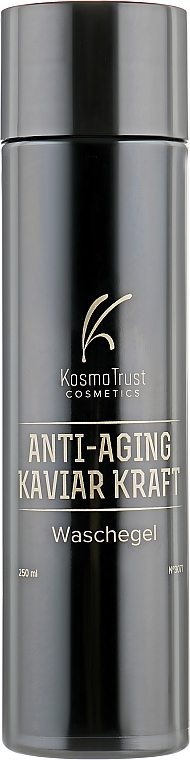 Гель для вмивання з екстрактом чорної ікри - KosmoTrust Cosmetics Anti-Aging Kaviar Kraft Waschegel — фото N2