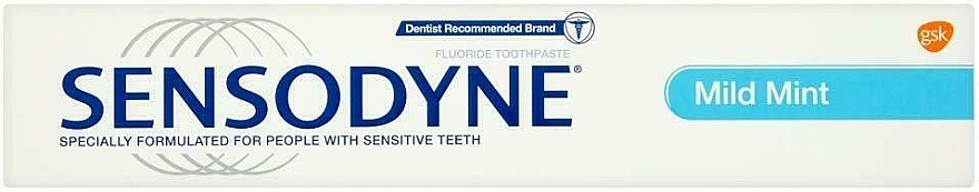 Зубная паста - Sensodyne Fluoride Mild Mint Toothpaste — фото N1