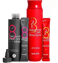 Духи, Парфюмерия, косметика УЦЕНКА Набор - Masil 8 Seconds Salon Hair Set (mask/200ml + mask/8ml + shm/300ml + shm/8ml ) *