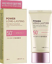 Парфумерія, косметика Сонцезахисний крем - The Face Shop Power Long-Lasting Pink Tone Up Sun Cream SPF50+ PA++++