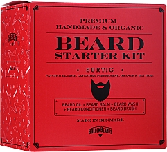 Набор - Golden Beards Starter Beard Kit Surtic (balm/60ml + oil/30ml + shm/100ml + cond/100ml + brush) — фото N1