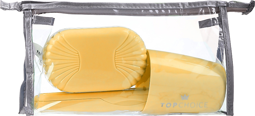 Туалетный набор 41372, желтый, серая сумка - Top Choice Set (accessory/4pcs) — фото N1