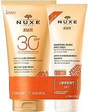 Набор - Nuxe Sun Set Melting Sun Milk SPF 30 (lot/150ml + shmp/100ml) — фото N1