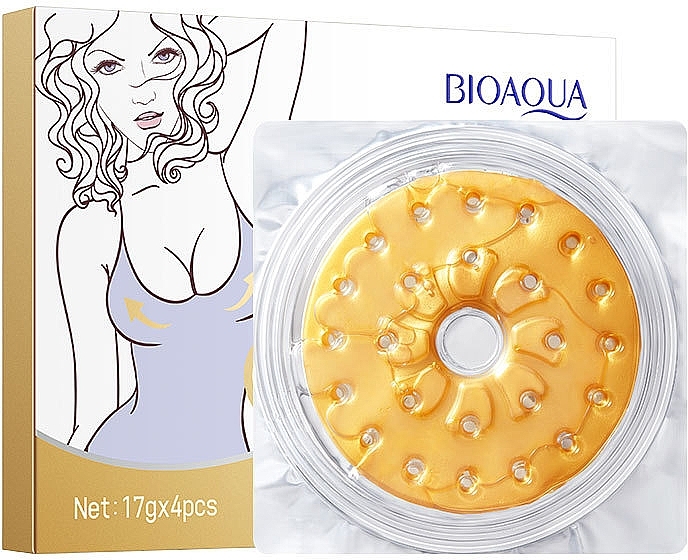 Гидрогелевые патчи для подтяжки и моделирования груди - Bioaqua Enhancement Breast Patch Golden Yellow — фото N1