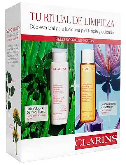 Набір - Clarins Duo Cleansing Normal and Dry Skin (f/milk/200ml + f/lot/200ml) — фото N1