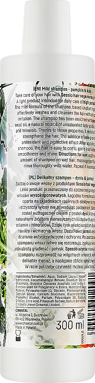 М'який розгладжувальний шампунь "Гарбуз і кучерява капуста" - Sessio Vege Mild Shampoo — фото N2