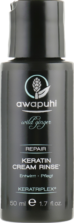 Восстанавливающий кондиционер с кератином - Paul Mitchell Awapuhi Wild Ginger Keratin Cream Rinse (мини) — фото N1