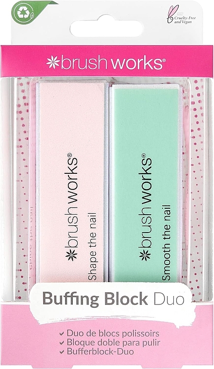 Набір - Brushworks Nail Buffing Block Duo (n/polish/2pcs) — фото N1