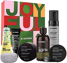 Духи, Парфюмерия, косметика УЦЕНКА Подарочный набор, 6 продуктов - Mr.Scrubber Men's Joyful Holyday Gift *