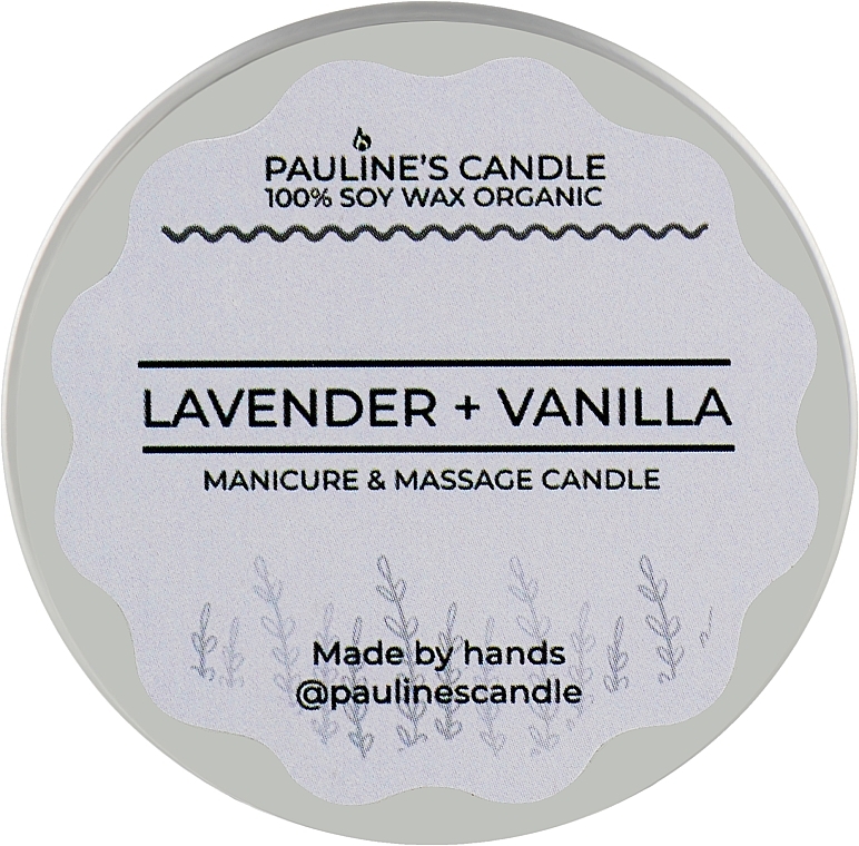 Массажная свеча "Лаванда и ваниль" - Pauline's Candle Lavender & Vanilla Manicure & Massage Candle — фото N3
