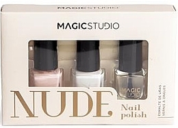 Парфумерія, косметика Набір лаків для нігтів - Magic Studio Nude 3 Nail Polish Set (nail/polish/3x1.8ml)