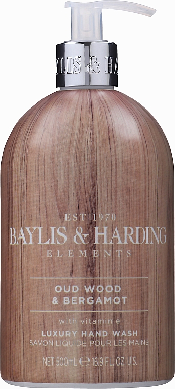 Жидкое мыло для рук - Baylis & Harding Elements Oud Wood & Bergamot Hand Wash