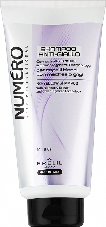 Шампунь против желтизны для светлых волос - Brelil Numero No Yellow Shampoo