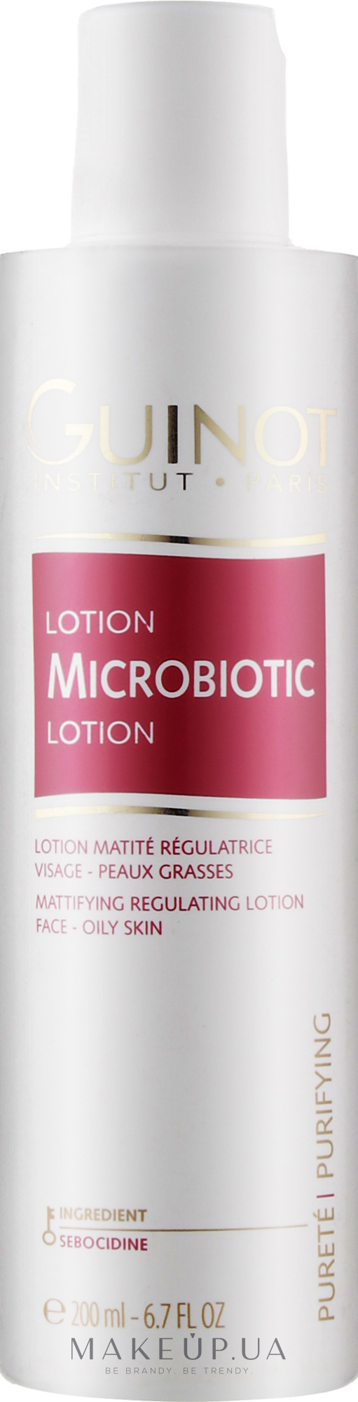 Матувальний тонізувальний лосьйон для жирної шкіри - Guinot Lotion Microbiotic — фото 200ml