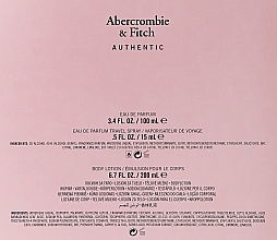 УЦЕНКА Abercrombie & Fitch Authentic - Набор (edp/100ml + edp/15ml + b/lot/200ml) * — фото N2