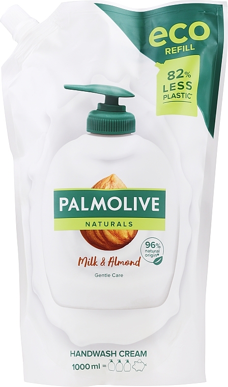 Жидкое мыло для чувствительной кожи рук "Нежная забота" - Palmolive Naturals Milk Almond Liquid Handwash Refill (сменный блок) — фото N1