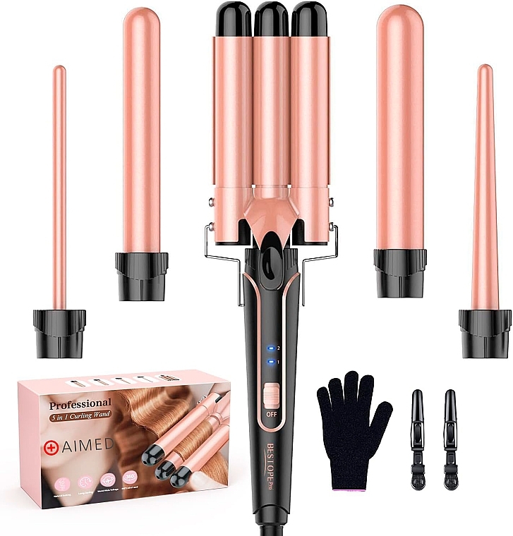 Мультистайлер 5в1, бежевой - Aimed Hair Multistyler