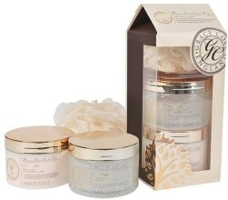 Духи, Парфюмерия, косметика Набор "Ваниль и инжир" - Grace Cole Warm Vanilla & Fig (b/cr/300ml + scr/300ml + sponge)