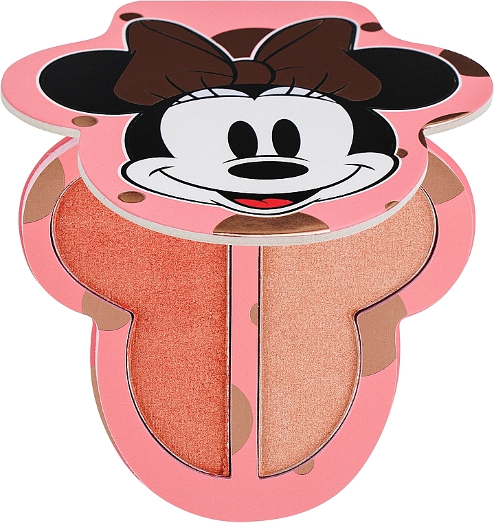 Палетка хайлайтеров - Makeup Revolution Disney's Minnie Mouse Minnie Forever Highlighter Duo — фото N1