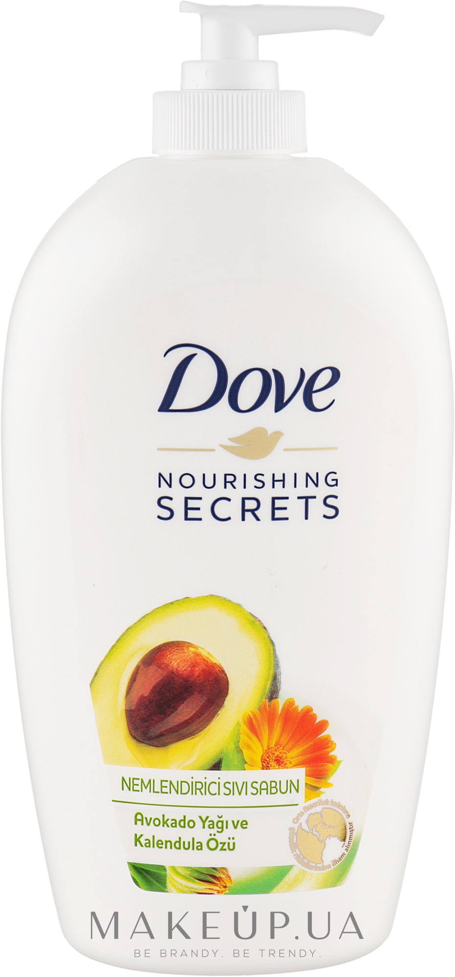 Крем-мыло "Масло авокадо и экстракт календулы" - Dove Nourishing Secrets — фото 500ml