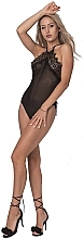 Парфумерія, косметика Жіноче боді "Glam 06" з гладкої сітки, nero - Knittex