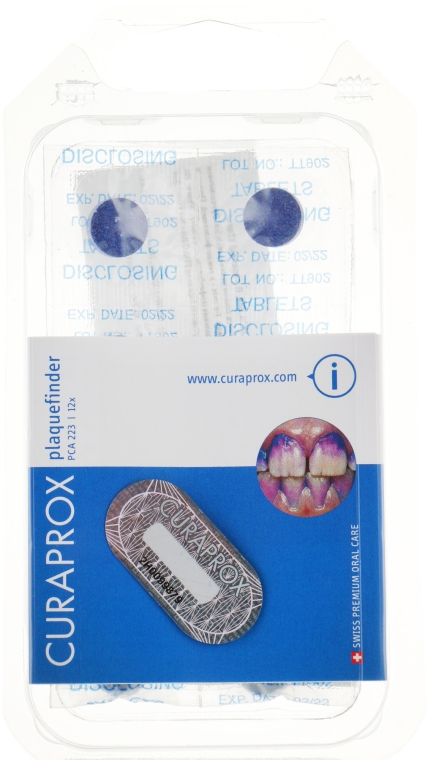 Таблетки для індикації зубного нальоту - Curaprox