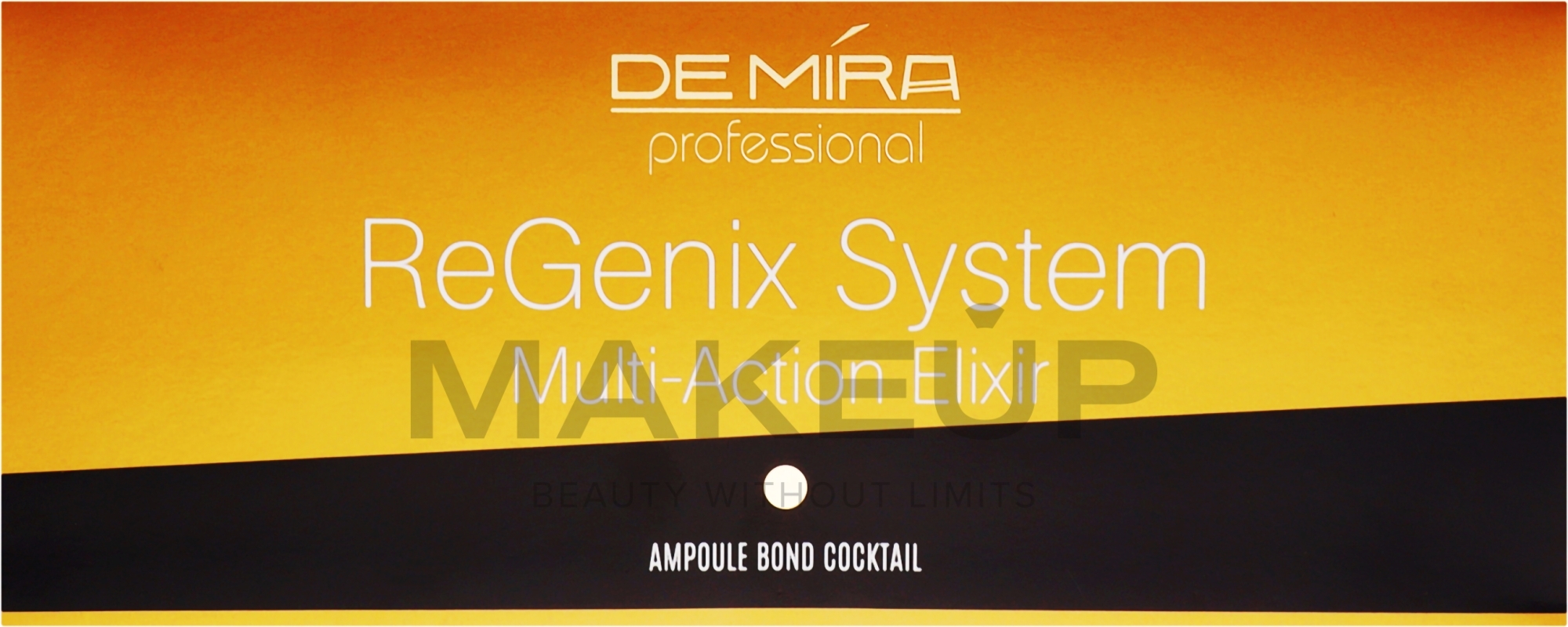 Ампульный коктейль-бонд для восстановления волос - Demira Professional ReGenix System Multi-Action Elixir — фото 10x10ml