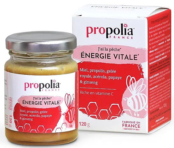 Харчова добавка для зміцнення організму - Propolia Vital Energy Propolis, Honey, Royal Jelly & Ginseng — фото N1